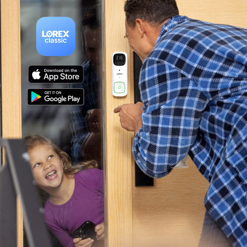 Lorex 2K Wi-Fi Video Doorbell (Battery-Operated, 32GB)