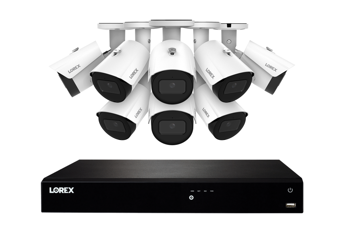 Lorex Fusion Series 4K 16 Camera Capable (Wired or Fusion Wi-Fi) 6TB Wired NVR System with A14 IP Bullet Cameras