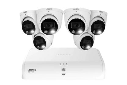 Lorex Fusion Series 4K+ 16 Channel (8 Wired + 8 Fusion Wi-Fi) 2TB Wired System with H13 Wired 4K IP Dome Cameras